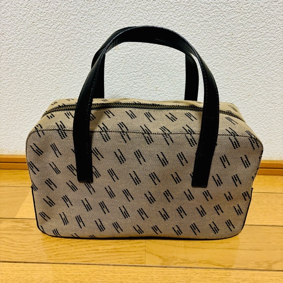Missoni Leather/Canvas Beige and Black Handbag/Duffle bag with Pattern - Picture 1 of 10